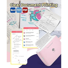 Load image into Gallery viewer, Phomemo 4&quot; Portable Thermal Printer Printpods- Bluetooth Inkless Printer, Support 2/3/4 inch Printing Width, 300dpi, Compatible with Phones, Computer, Ideal for Documents, Notes, Label, Sticker
