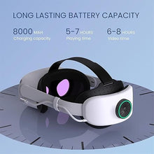 Load image into Gallery viewer, Elite Strap with Battery for Oculus Quest 2, 8000mAh Extend 7hrs Playtime,Fast Charging VR Power,Counter Balance&amp;Adjustable Head Strap for Enhanced Support and Comfort in VR
