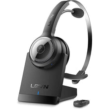 Load image into Gallery viewer, LEVN Bluetooth 5.0 Headset, Wireless Headset with Microphone (AI Noise Cancelling), 35Hrs Bluetooth Headphones with USB Dongle for PC, Suitable for Remote Work/Call Center/Zoom/Online Class/Trucker
