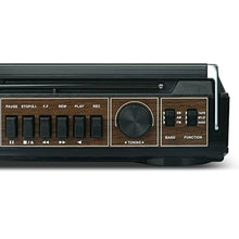 Load image into Gallery viewer, AudioBox RXC-25BT Retrobox 2 Way Speaker System Boombox w/Bluetooth Connectivity, AM/FM/SW, USB and SD Card Connection, &amp; Cassette Player, Black
