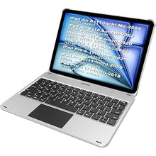 Load image into Gallery viewer, Arteck iPad Air 2024 11-inch/Air 10.9-inch/Pro 2022 Keyboard Case with Trackpad, Bluetooth Keyboard with Folio Full Protection Case and Touchpad for Apple iPad Air 2024 11inch with Swivel Rotating
