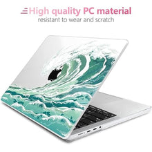 Load image into Gallery viewer, Batianda Designed Case for M4 New MacBook Pro 14&#39;&#39; 2024 2023 2021 Release Model A3112/A2992/A2442 with M3 M2 M1 Pro/Max Chip, Plastic Hard Shell Cover with Keyboard Cover &amp; Screen Protector, Wave
