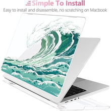 Load image into Gallery viewer, Batianda Designed Case for M4 New MacBook Pro 14&#39;&#39; 2024 2023 2021 Release Model A3112/A2992/A2442 with M3 M2 M1 Pro/Max Chip, Plastic Hard Shell Cover with Keyboard Cover &amp; Screen Protector, Wave
