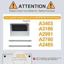 Load image into Gallery viewer, MOSISO Compatible with MacBook Pro 16 inch Case 2025 2024 2023 2022 2021 M4 M3 M2 M1 A3403 A3186 A2991 A2780 A2485 Pro Max, Plastic Hard Shell&amp;Keyboard Cover&amp;Screen Film&amp;Storage Bag, Crystal Black
