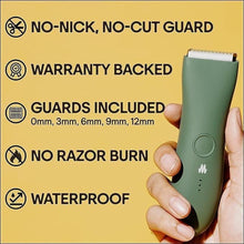 Load image into Gallery viewer, Meridian - The Starter Package - Original Electric Body &amp; Pubic Hair Trimmer Set, 1 Replacement Blade - Cordless, Waterproof, Rechargeable - for Men and Women - Easy &amp; Pain-Free Grooming Kit - Sage
