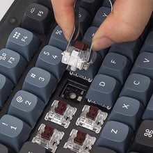 Load image into Gallery viewer, Keychron V1 Wired Custom Mechanical Keyboard, 75% Layout QMK/VIA Programmable Macro with Hot-swappable Keychron K Pro Brown Switch Compatible with Mac Windows Linux (Frosted Black - Translucent)
