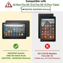 Load image into Gallery viewer, AVAWO Kids Case for Fire HD 10 &amp; Fire HD 10 Plus Latest Model Tablet (13th/11th Generation 2023/2021 Release), with Shoulder Strap, Lightweight Shockproof Handle, Blue
