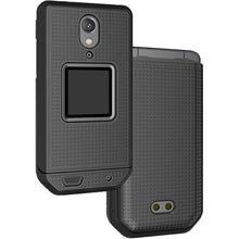 Load image into Gallery viewer, Case with Clip for CAT S22 Flip Phone, Nakedcellphone [Black] Slim Hard Shell Cover and [Rotating/Ratchet] Belt Hip Holster Holder Combo
