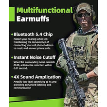 Load image into Gallery viewer, ZOHAN 035 Bluetooth 5.4 Shooting Ear Protection Earmuff, Active Noise Canceling, Hearing Protection with Sound Amplification
