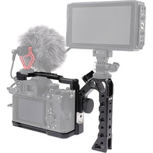 Load image into Gallery viewer, Camera Cage for Sony A7 IV A7S III DSLR Camera,Cage with Handle Grip and Quick Release 1/4&#39;&#39; 3/8&#39;&#39; Screw Expansion Microphone Monitor Fill Light, Black
