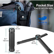 Load image into Gallery viewer, MINIFOCUS Camera Tripod, Desktop Tabletop Stand Compact Tripod with 1/4&quot; Screw, Phone Tripod Stand for Gimbal Stabilizer Webcam Phone Holder Selfie Stick and All DSLR Cameras
