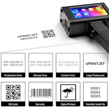 Load image into Gallery viewer, Handheld Inkjet Printer BT-HH6105B2 with Photoelectric Sensor Inkjet Coder Quick-Drying Ink for Barcode QRcode Batch Number Logo Date Printing Machine Handheld Printer for Any Surface

