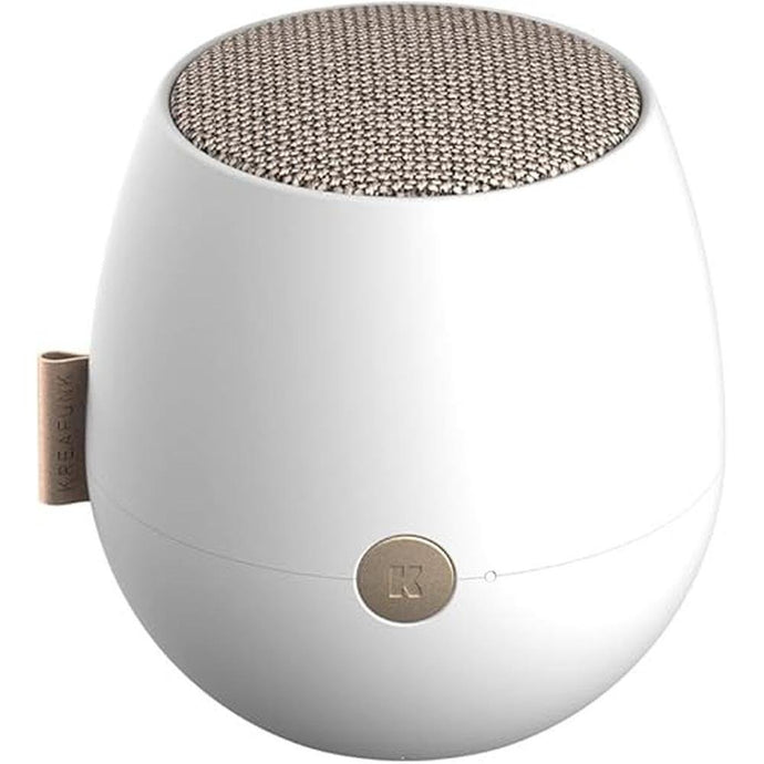aJAZZ Portable Bluetooth Speaker, Water Resistant (IPX5) and Durable, Up to 30 Hours of Wireless Play, Voice Assistant, Stereo Sound, Quick Charge, for Indoors and Outdoors (White)