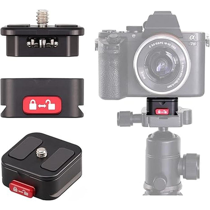 Quick Release Plate Camera Tripod Mount Claw Arca QR Plate Adapter for Sony Canon Nikon Camera Tripod Monopod Slider Gimbal Stabilizer Black
