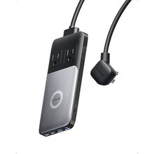 Load image into Gallery viewer, Anker 727 Charging Station (GaNPrime 100W), Compact Power Strip for Travel, Work, 5 ft Detachable Extension Cord with 2 Outlets and 4 USB Ports, for iPhone 14, Samsung, iPad, MacBook (Not a Battery)
