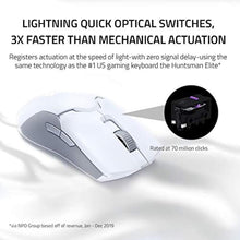 Load image into Gallery viewer, Razer Viper Ultimate Lightweight Wireless Gaming Mouse &amp; RGB Charging Dock: Hyperspeed Wireless Technology - 20K DPI Optical Sensor - 74g Lightweight - 70 Hr Battery - Mercury White
