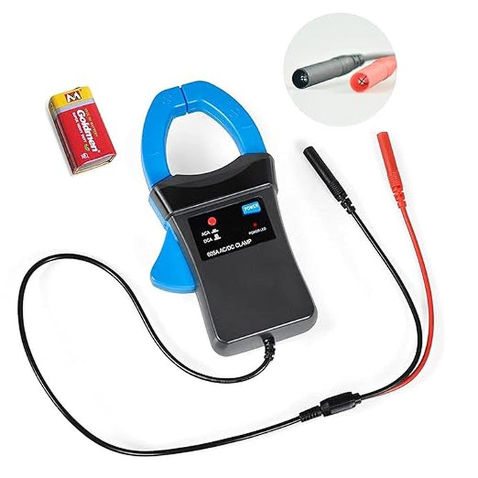 Clamp Current Probe AC/DC 600A Amp Adaptor, Kethvoz Clamp-on Probe Tester for Digital Multimeter, Electric Clamp Meter 605A