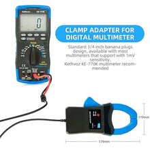 Load image into Gallery viewer, Clamp Current Probe AC/DC 600A Amp Adaptor, Kethvoz Clamp-on Probe Tester for Digital Multimeter, Electric Clamp Meter 605A
