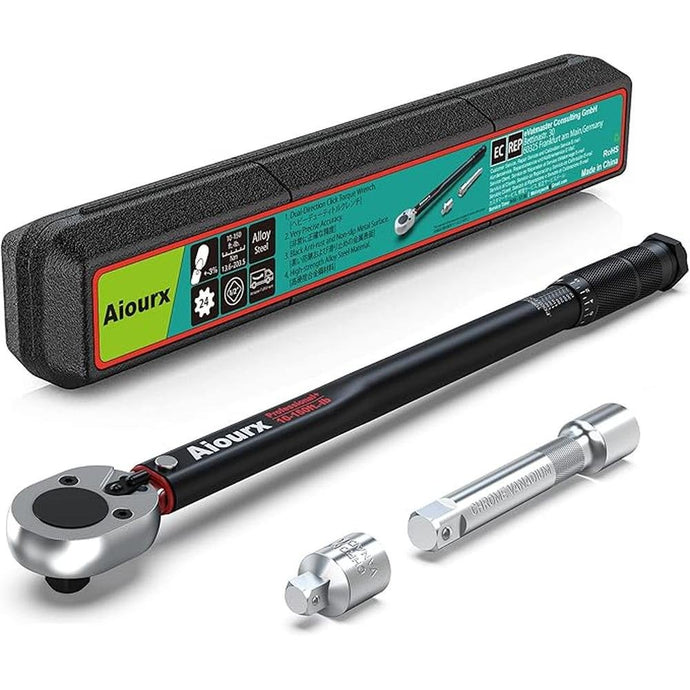 1/2 Inch Drive Click Torque Wrench Set 8-168 ft.-lb. / 10.8-227.8 Nm 3 Pieces
