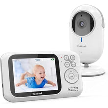Load image into Gallery viewer, TakTark Baby Monitor, 3.2'' Color LCD Screen, 2 Way Audio, Infrared Night Vision, Digital Zoom, VOX Mode, Room Temperature Display, Long Range
