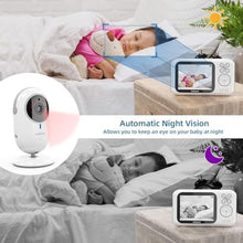 Load image into Gallery viewer, TakTark Baby Monitor, 3.2'' Color LCD Screen, 2 Way Audio, Infrared Night Vision, Digital Zoom, VOX Mode, Room Temperature Display, Long Range
