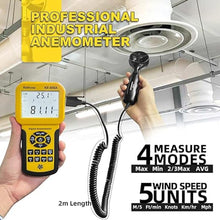 Load image into Gallery viewer, HVAC CFM Anemometer, Kethvoz Wind Speed Meter Commercial Air Flow Tester w/Data Storage PC USB Connectable Measure Windspeed Air Volume Temperature for AC Dust Collection System 856A
