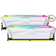 Load image into Gallery viewer, Lexar 16GB (2x8GB) ARES RGB DDR4 RAM 4000MT/s CL18 1.4V Desktop Memory, White (LD4EU008G-R4000GDWA)

