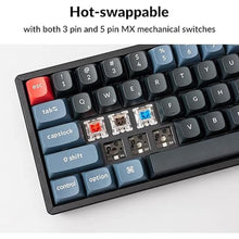 Load image into Gallery viewer, Keychron K6 Pro QMK/Launcher Wireless Mechanical Keyboard Custom Programmable Macro Hot-Swappable Keychron K Pro Blue Switch 65% Layout Aluminum Frame RGB Backlit Office Keyboard for Mac Windows Linux
