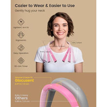 Load image into Gallery viewer, Glocusent Upgraded LED Neck Reading Light, Book Light for Reading in Bed, 30-min Timer, 3 Colors &amp; 3 Brightness Adjustable, Rechargeable &amp; Long Lasting, Perfect for Reading, Knitting
