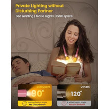 Load image into Gallery viewer, Glocusent Upgraded LED Neck Reading Light, Book Light for Reading in Bed, 30-min Timer, 3 Colors &amp; 3 Brightness Adjustable, Rechargeable &amp; Long Lasting, Perfect for Reading, Knitting
