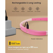 Load image into Gallery viewer, Glocusent Upgraded LED Neck Reading Light, Book Light for Reading in Bed, 30-min Timer, 3 Colors &amp; 3 Brightness Adjustable, Rechargeable &amp; Long Lasting, Perfect for Reading, Knitting
