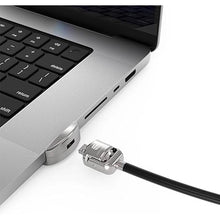 Load image into Gallery viewer, Compulocks Ledge Lock Adapter and keyed Cable Lock for M1, M2, M3, &amp; M4 MacBook Pro 16" Silver
