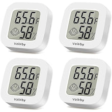 Load image into Gallery viewer, Vaikby Indoor Thermometer 4Pack, Humidity Gauge Meter Digital Hygrometer Room Thermometer for Home, Hight Accurate Temperature and Humidity Monitor, Large LCD Display Fahrenheit or Celsius
