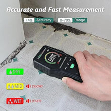 Load image into Gallery viewer, Pinless Moisture Meters Non-Invasive Digital Wood Moisture Tester Water Leak Detector for Wall,Lumber, building,Firewood,Humidity Tester (Black)
