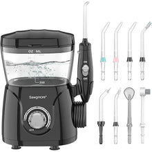 Load image into Gallery viewer, FC166 Water Flosser for Teeth/Braces, 600 ml Large Capacity, 10 Adjustable Pressures,8 Home Nozzles Professional Oral Irrigator for Teeth Clean(Black)
