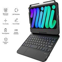 Load image into Gallery viewer, iPad Mini 6 Case with Keyboard, Keyboard iPad Mini 6th Generation 2021 8.3-inch 6th Generation, 360° Rotatable Touchpad Keyboard Case,Thin &amp; Protective for iPad Mini (6th Generation 2021) Tablet
