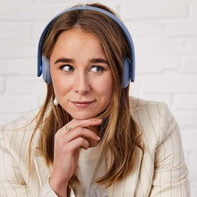 Load image into Gallery viewer, Ahead Wireless Bluetooth On Ear Headphones, Blue, Noise Cancelling, 20 Hours Long Play Time, Fast Charging
