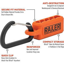 Load image into Gallery viewer, Railer Nut Driver Set - Premium 2-9/16 Inch 5-Piece Nutsetter Bit Set With A Storage Bit Holder &amp; Carabiner
