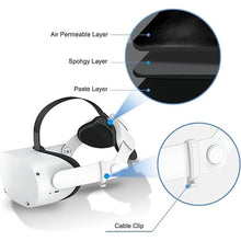 Load image into Gallery viewer, SUPERUS Head Strap &amp; Glasses Spacer Compatible with Oculus/Meta Quest 2 Accessories, Enhanced Comfort, Reduce Head Pressure, and Prevent Your Glasses from Scratching VR Lenses (Black)
