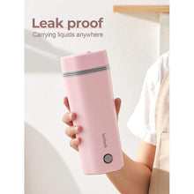 Load image into Gallery viewer, balbali Travel Kettle - 12oz Portable Electric Kettle for Boiling Water - Self Heating Cup/Thermos - Single Size Personal Tea Maker -Hot Water Boiler/Heater/Warmer - Pink
