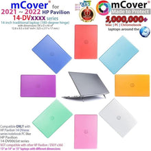 Load image into Gallery viewer, mCover Case Compatible for 2021~2022 14" HP Pavilion 14-DVxxxx Series Traditional (with 180° Hinge) Notebook Computers ONLY (NOT Compatible with Other HP Pavilion Series) - Black
