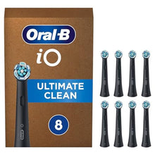 Load image into Gallery viewer, Oral-B iO Ultimate Cleaning Electric Toothbrush Heads, 8 Pieces, Ultimate Tooth Cleaning, Toothbrush Attachment for Oral-B Toothbrushes, Letterbox Enabled Packaging, Black
