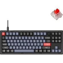 Load image into Gallery viewer, Keychron V3 Wired Custom Mechanical Keyboard Knob Version, TKL QMK/VIA Programmable Macro with Hot-swappable Keychron K Pro Red Switch Compatible with Mac Windows Linux (Frosted Black-Translucent)
