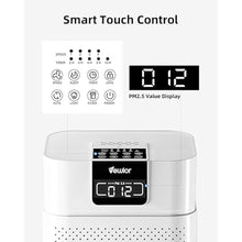 Load image into Gallery viewer, Air Purifiers, Home Air purifier for Large Room Bedroom Up to 1560ft², VEWIOR H13 True HEPA Air Filter for Wildfire Smoke Pets Pollen Odor, with Air Quality Monitoring Light, Auto/Sleep Mode, 6 Timer
