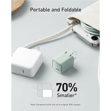 Load image into Gallery viewer, Anker Nano Charger, USB C GaN Charger 30W, PIQ 3.0 Foldable PPS Fast Charger for iPhone 16 / 15 and more series, Galaxy, iPad, Compatible with MagSafe
