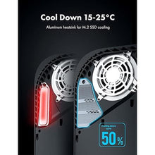 Load image into Gallery viewer, GRAUGEAR PS5 SSD Heatsink Cover, M.2 NVMe PS5 Heatsink, Shuttle Shaped Design, Heat Dissipation with Heat Pipe Cooler and Aluminum Fin for NVMe M2 PCIe 4.0 [G-PS5HS04]
