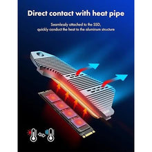 Load image into Gallery viewer, GRAUGEAR PS5 SSD Heatsink Cover, M.2 NVMe PS5 Heatsink, Shuttle Shaped Design, Heat Dissipation with Heat Pipe Cooler and Aluminum Fin for NVMe M2 PCIe 4.0 [G-PS5HS04]
