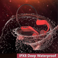 Load image into Gallery viewer, Bone Conduction Headphones, Wireless Bluetooth Swimming Headphones with 16GB ROM MP3 Player HD Stereo Sound, IPX8 Waterproof Sport Neckband Open Ear Headset for Cycling Running Gym (Blue)
