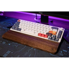 Load image into Gallery viewer, GK GAMAKAY Wooden Wrist Rest Pad, 12.8&quot; Compact Ergonomic Walnut Wood Hand Wrist Rest for 60% Keyboard &amp; 75% Mechanical Keyboard, Non-Slip Palm Pad for Comfortable Typing and Playing (for 75%)
