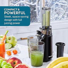 Load image into Gallery viewer, Elite Gourmet Masticating Juicer Machines, 12-inch Juicer, Masticating Cold Press Juicer Machines, Juicer for Vegetables and Fruits, Easy to Clean Juicer, Charcoal Grey

